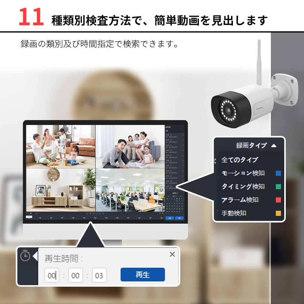 JuanCloud 300万画素バレット型カメラA