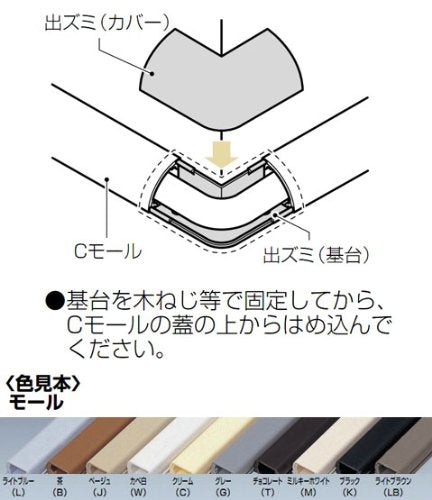 未来工業 プラモール2号(テープ付)1m クリーム
