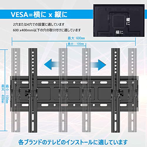 32-75インチ 壁掛けテレビ金具