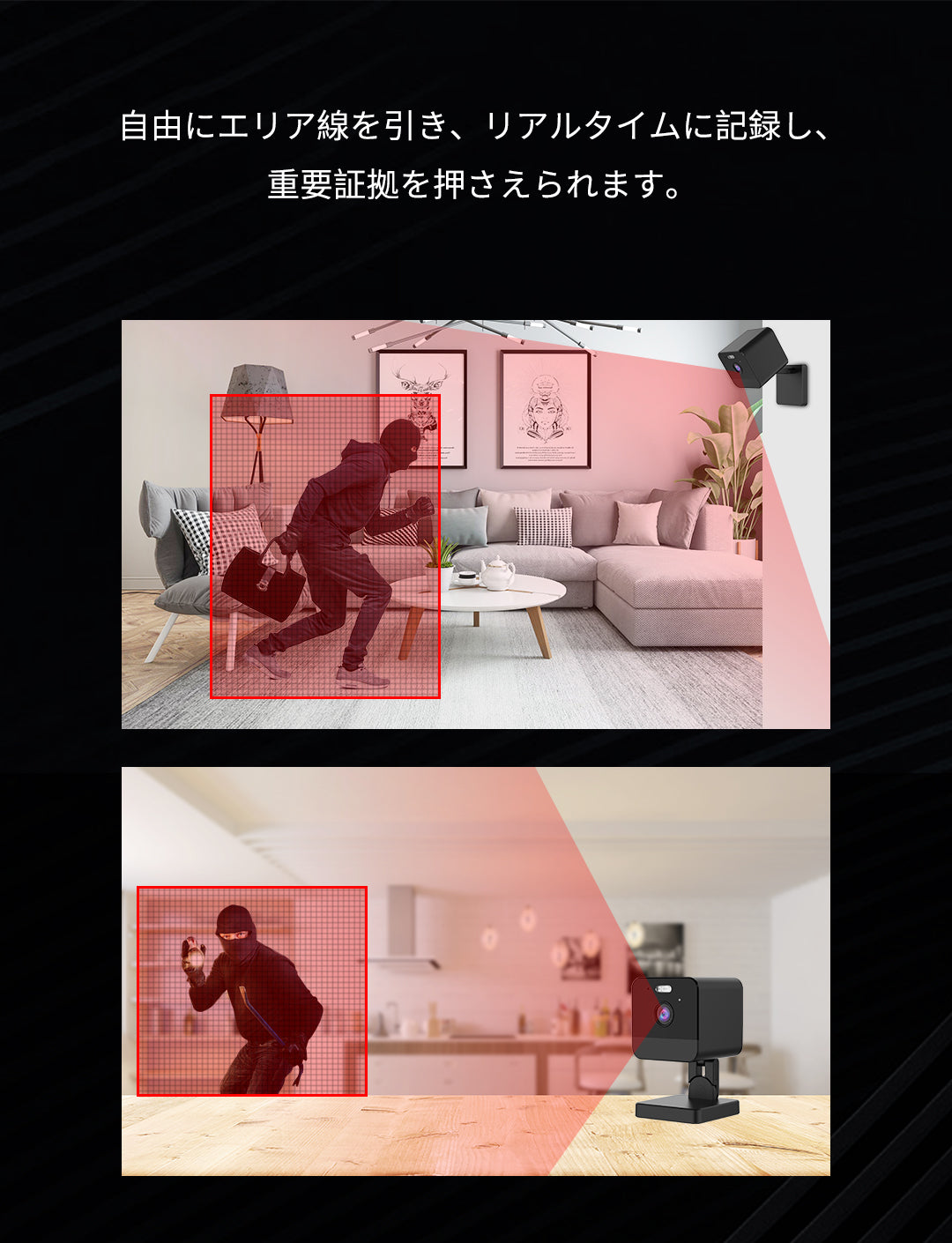 防犯カメラスターターキット（キューブ型4台＋レコーダー1台）