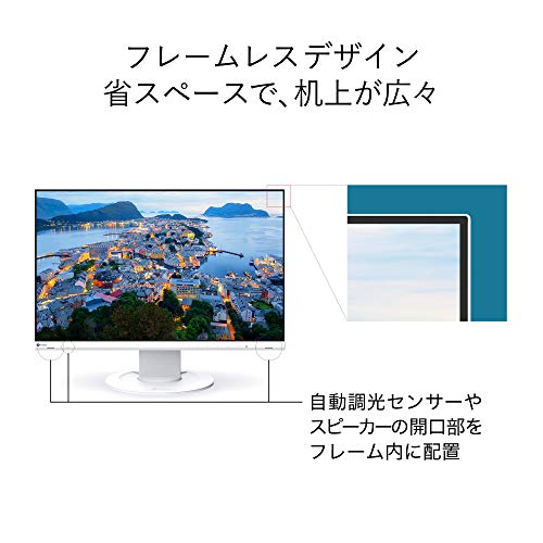 EIZO 22.5型フレームレスモニターFlexScan ホワイト